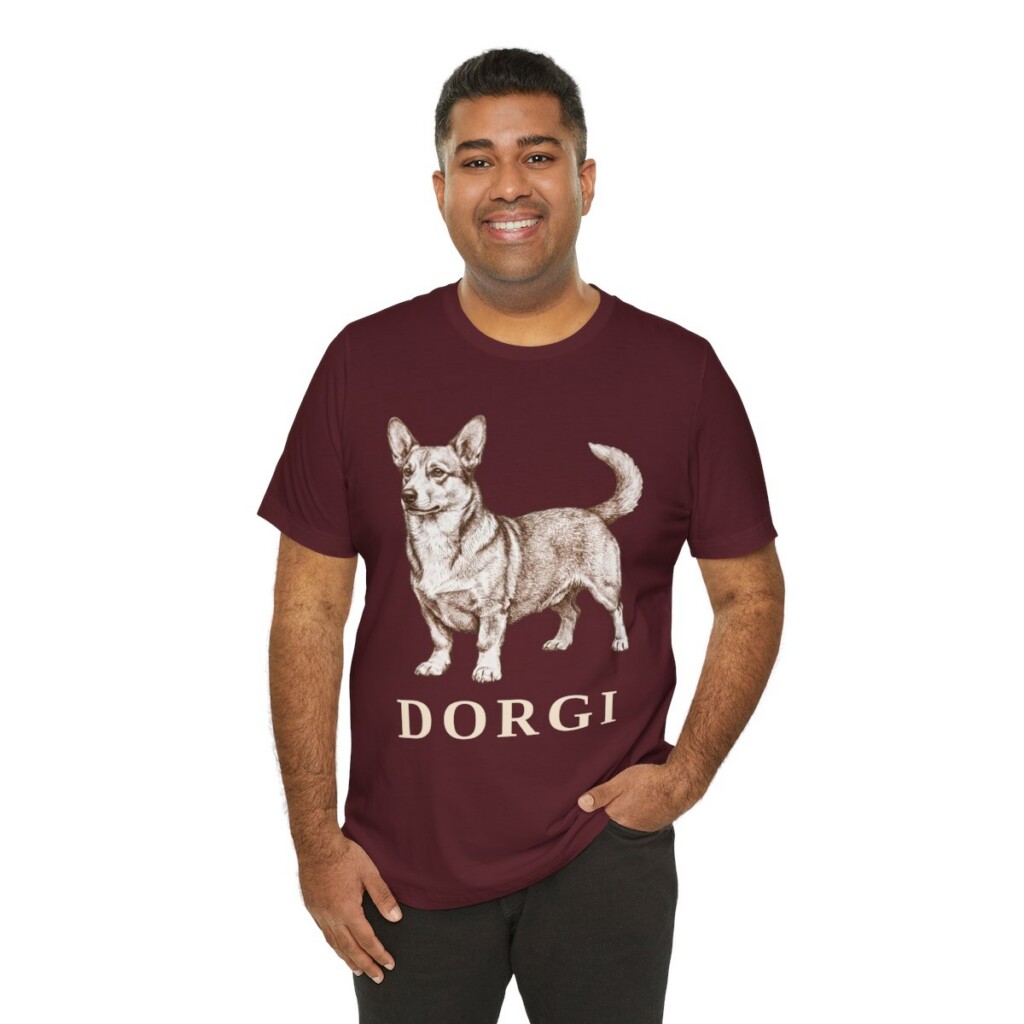 Dorgi Shirt, Vintage Dog Sketch Tee, Dog Lover Gift