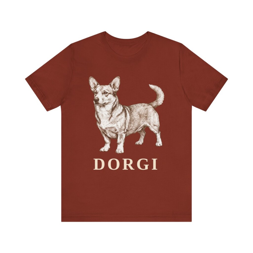 Dorgi Shirt, Vintage Dog Sketch Tee, Dog Lover Gift