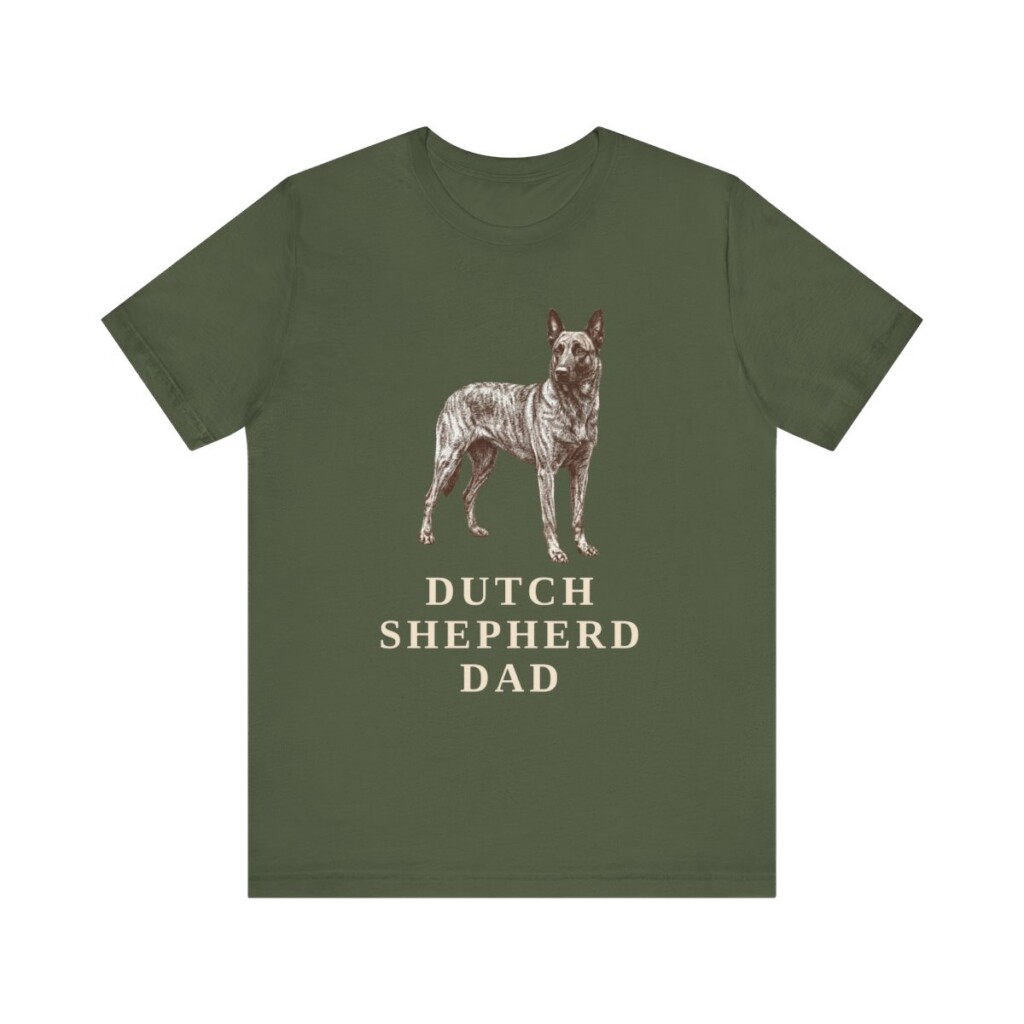 Dutch Shepherd Dad Shirt, Vintage Dog Sketch Tee, Dog Dad Gift