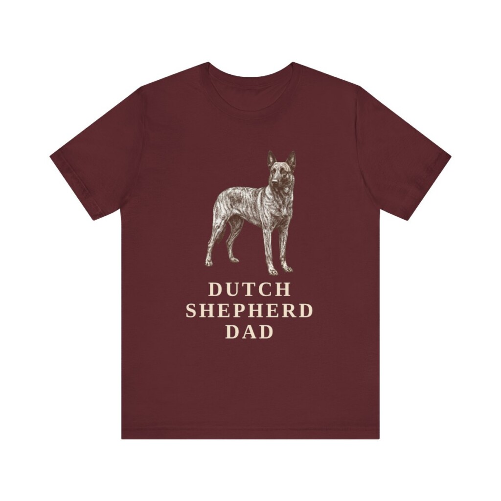 Dutch Shepherd Dad Shirt, Vintage Dog Sketch Tee, Dog Dad Gift