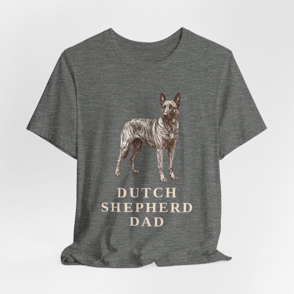 Dutch Shepherd Dad Shirt, Vintage Dog Sketch Tee, Dog Dad Gift