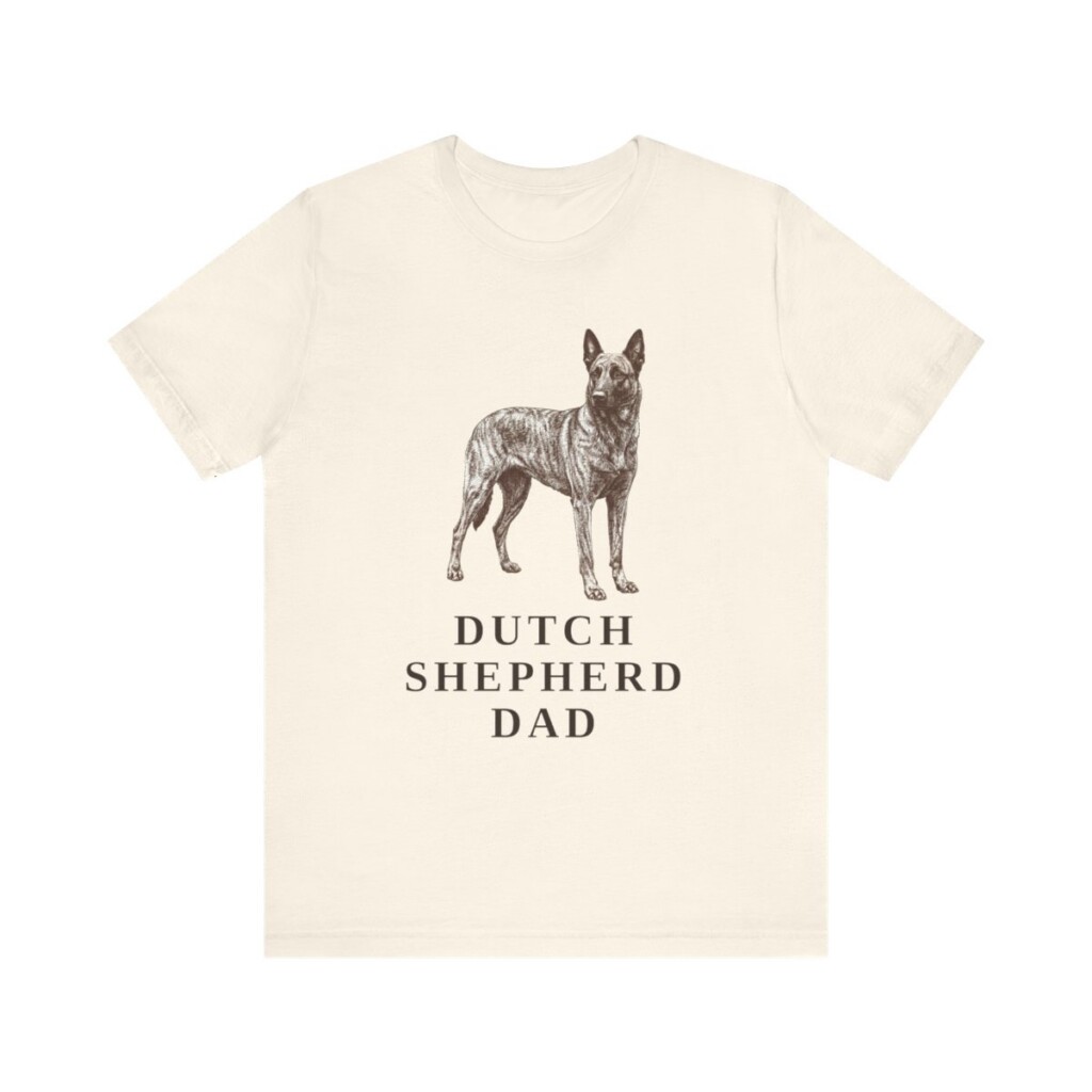 Dutch Shepherd Dad Shirt, Vintage Dog Sketch Tee, Dog Dad Gift