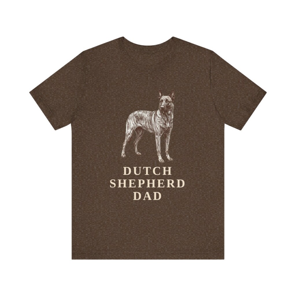 Dutch Shepherd Dad Shirt, Vintage Dog Sketch Tee, Dog Dad Gift