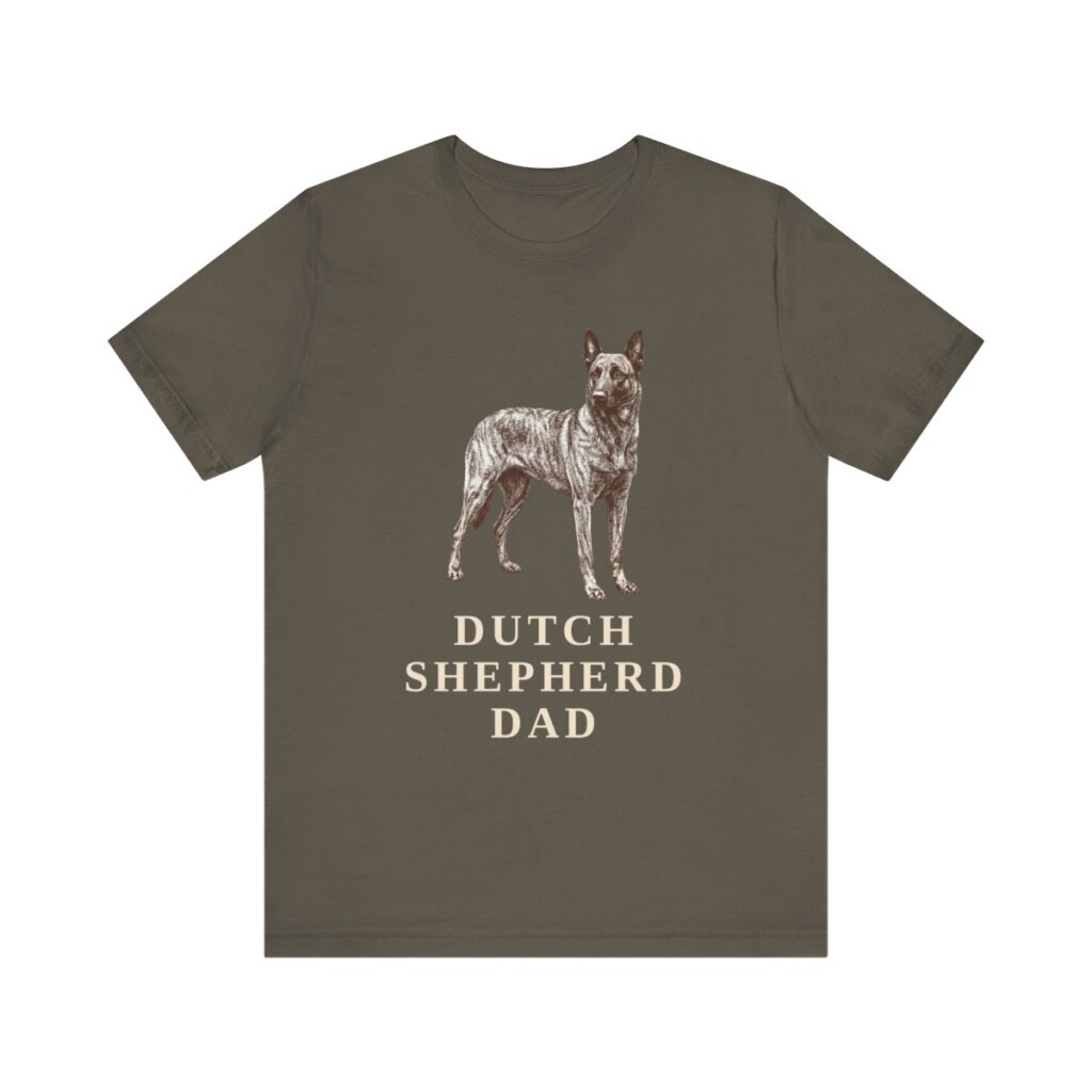 Dutch Shepherd Dad Shirt, Vintage Dog Sketch Tee, Dog Dad Gift