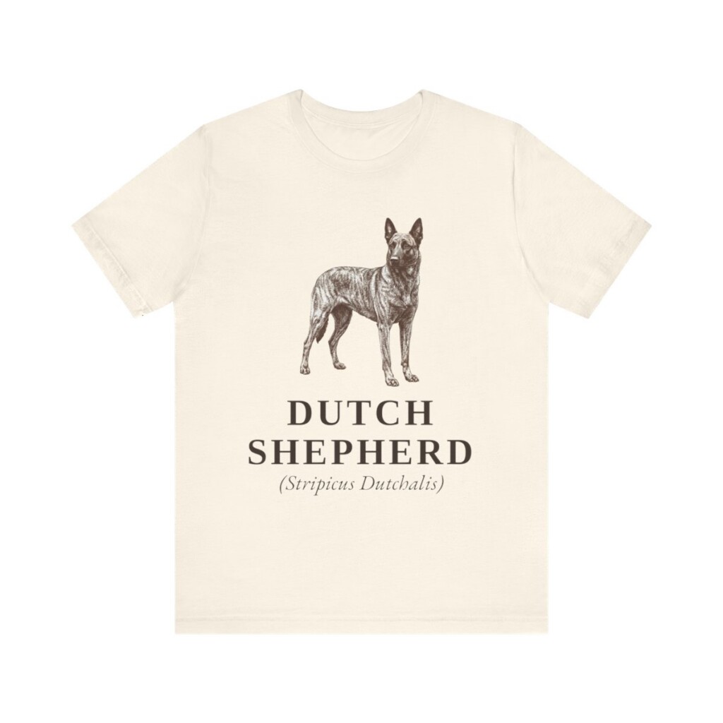 Dutch Shepherd Latin Shirt, Vintage Dog Sketch Tee, Dog Latin Gift