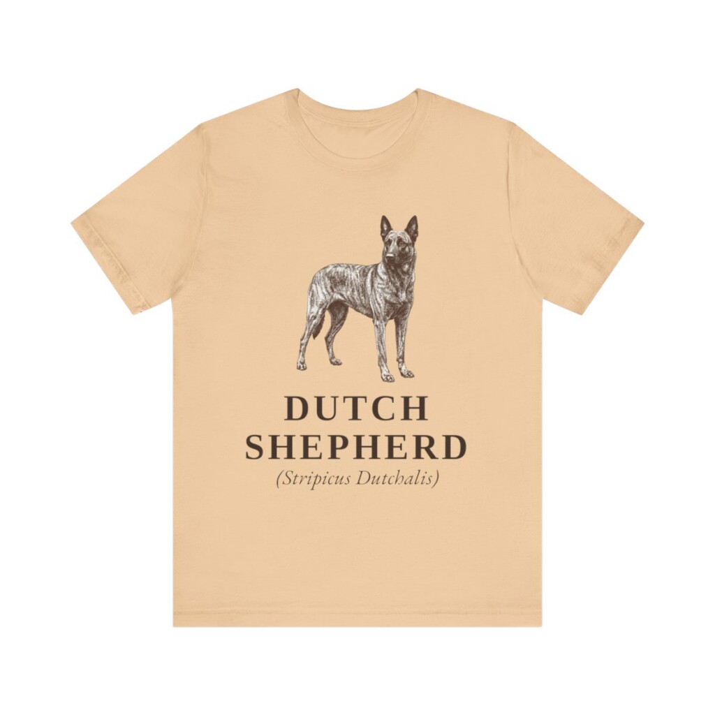 Dutch Shepherd Latin Shirt, Vintage Dog Sketch Tee, Dog Latin Gift