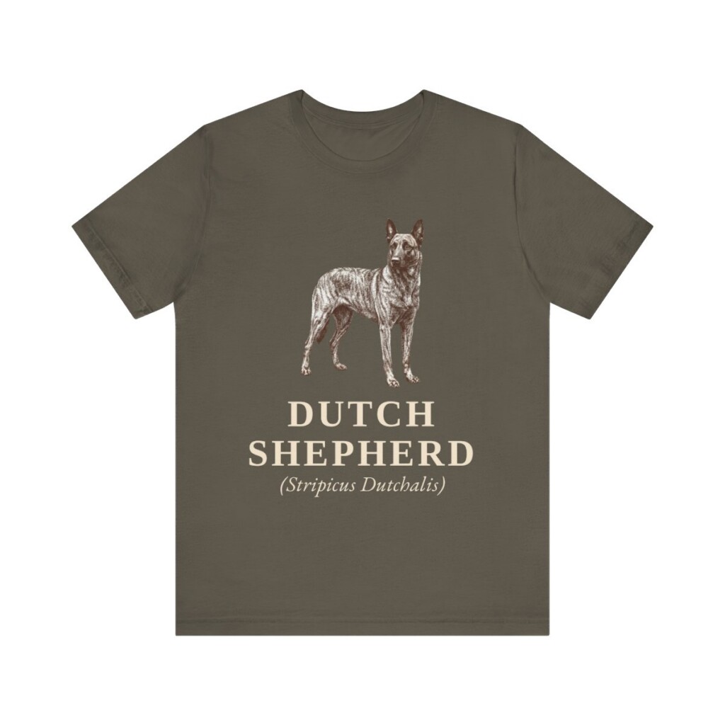 Dutch Shepherd Latin Shirt, Vintage Dog Sketch Tee, Dog Latin Gift