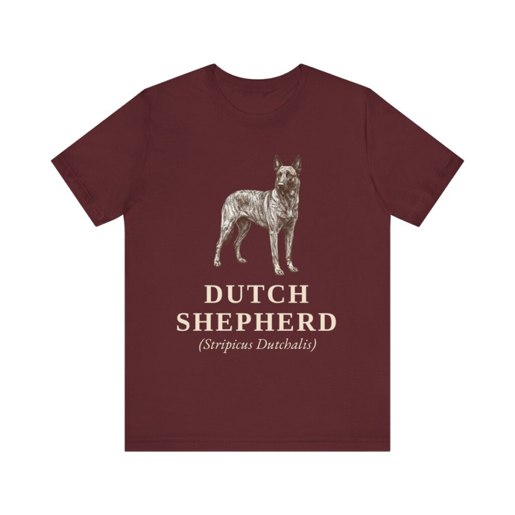 Dutch Shepherd Latin Shirt, Vintage Dog Sketch Tee, Dog Latin Gift