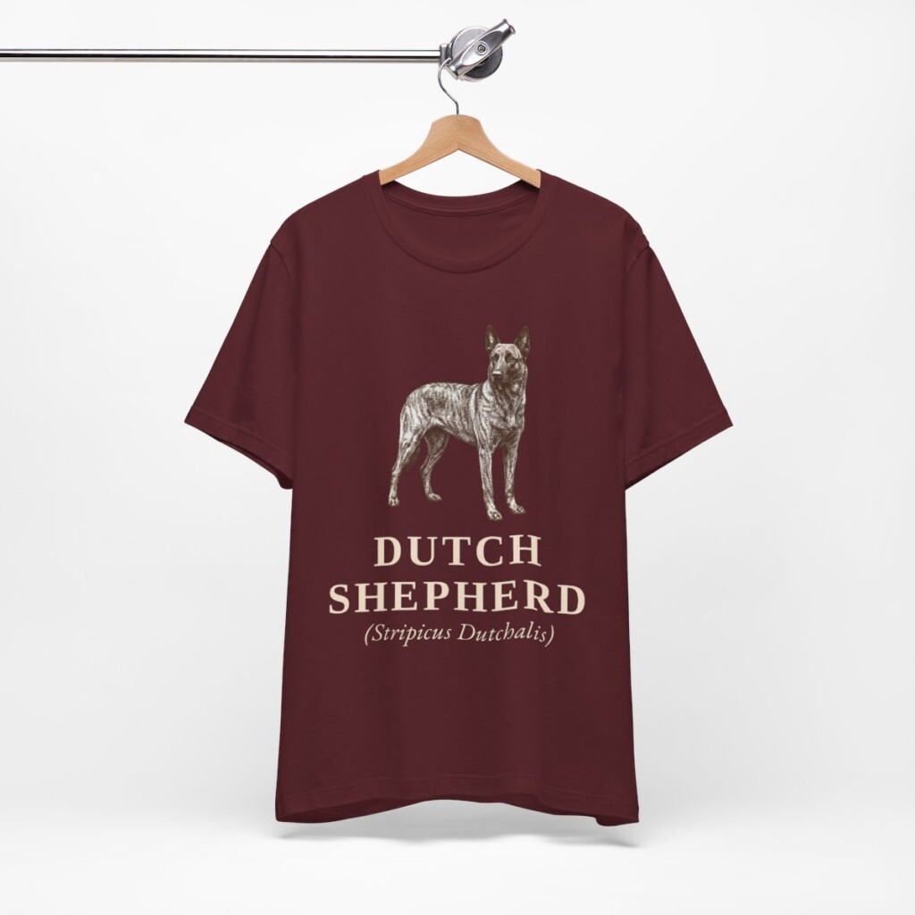 Dutch Shepherd Latin Shirt, Vintage Dog Sketch Tee, Dog Latin Gift