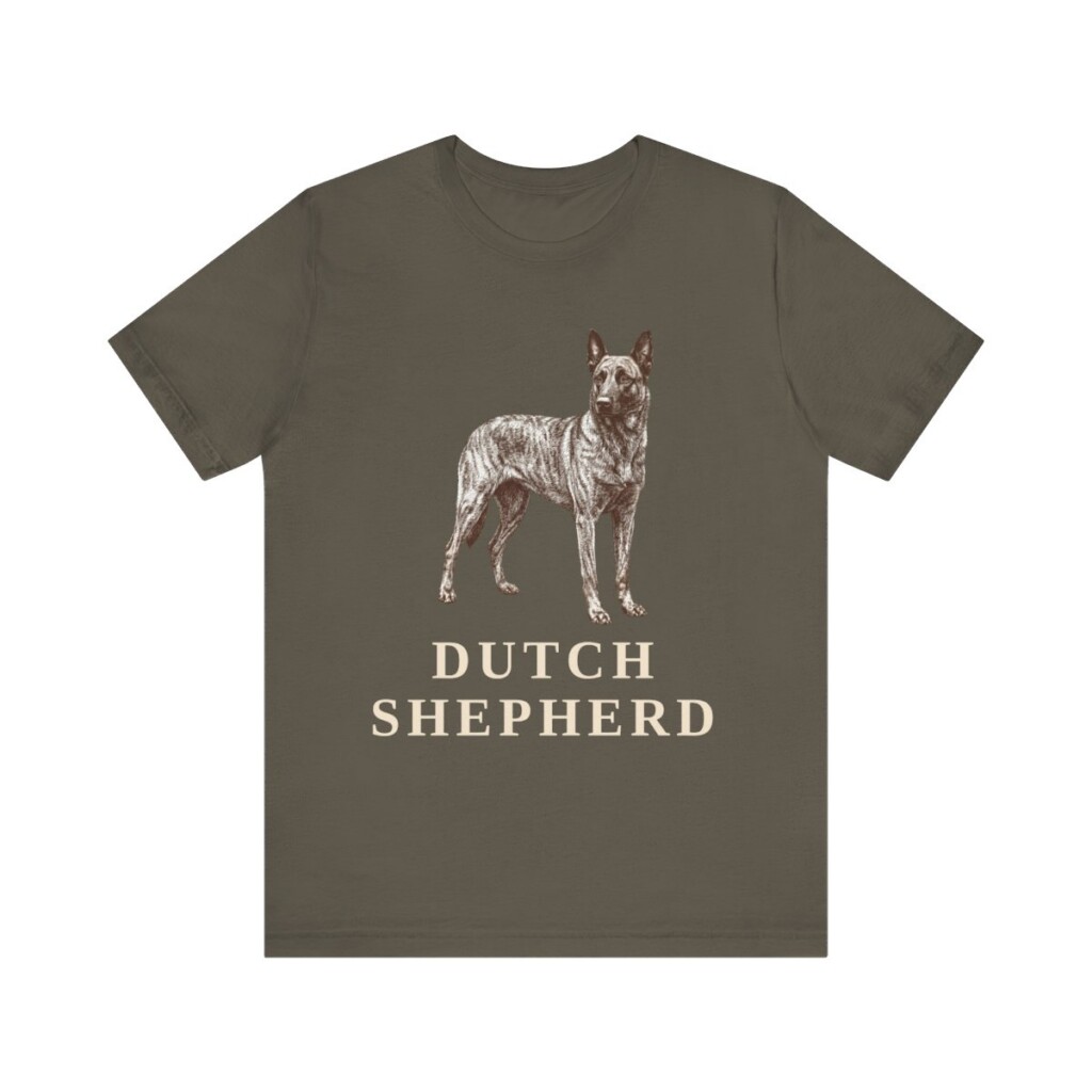 Dutch Shepherd Shirt, Vintage Dog Sketch Tee, Dog Lover Gift