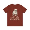 English Bulldog Lover Shirt, Vintage Dog Sketch Tee, Dog Lover Gift