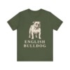English Bulldog Lover Shirt, Vintage Dog Sketch Tee, Dog Lover Gift