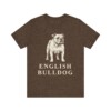 English Bulldog Lover Shirt, Vintage Dog Sketch Tee, Dog Lover Gift