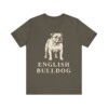 English Bulldog Lover Shirt, Vintage Dog Sketch Tee, Dog Lover Gift
