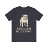 English Bulldog Lover Shirt, Vintage Dog Sketch Tee, Dog Lover Gift