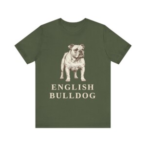 English Bulldog Lover Shirt, Vintage Dog Sketch Tee, Dog Lover Gift