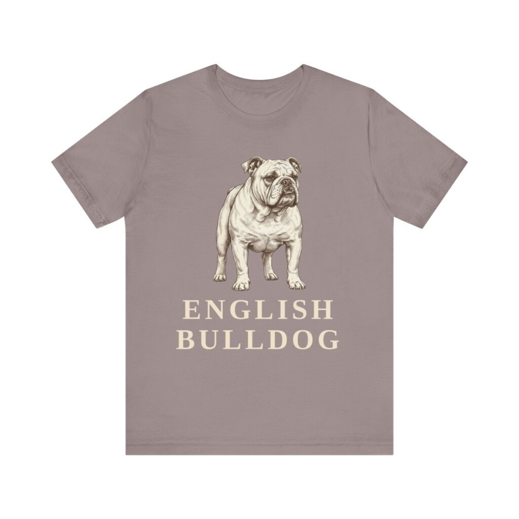 English Bulldog Lover Shirt, Vintage Dog Sketch Tee, Dog Lover Gift