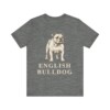 English Bulldog Lover Shirt, Vintage Dog Sketch Tee, Dog Lover Gift
