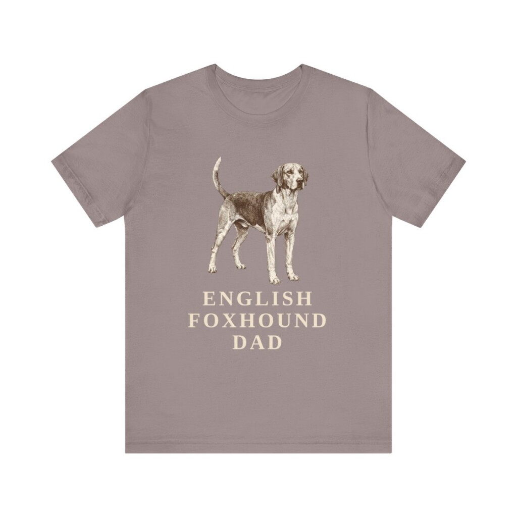 English Foxhound Dad Shirt, Vintage Dog Sketch Tee, Dog Dad Gift