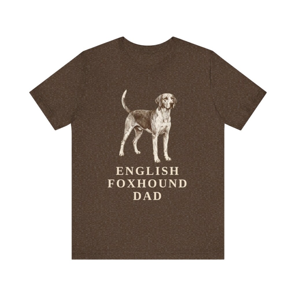 English Foxhound Dad Shirt, Vintage Dog Sketch Tee, Dog Dad Gift