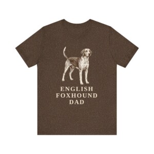 English Foxhound Dad Shirt, Vintage Dog Sketch Tee, Dog Dad Gift