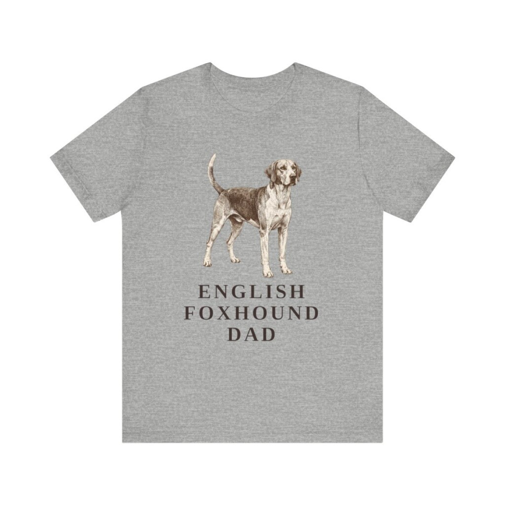 English Foxhound Dad Shirt, Vintage Dog Sketch Tee, Dog Dad Gift