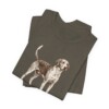 English Foxhound Dad Shirt, Vintage Dog Sketch Tee, Dog Dad Gift