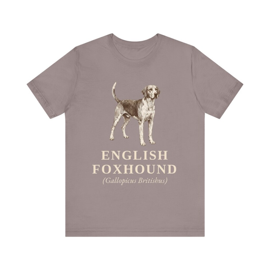 English Foxhound Latin Shirt, Vintage Dog Sketch Tee, Dog Latin Gift