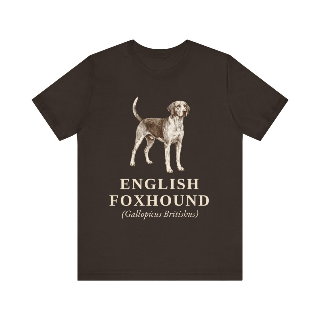 English Foxhound Latin Shirt, Vintage Dog Sketch Tee, Dog Latin Gift