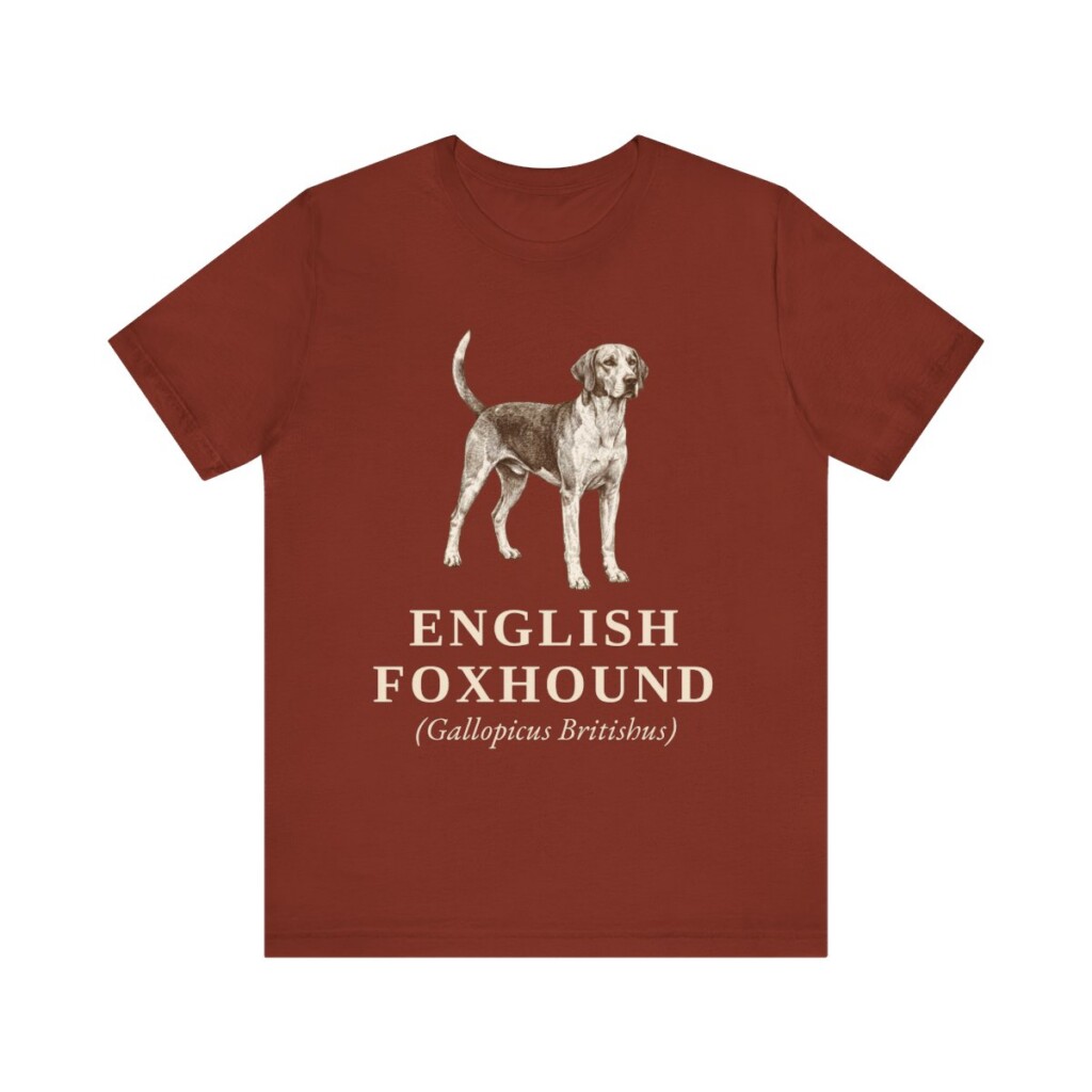 English Foxhound Latin Shirt, Vintage Dog Sketch Tee, Dog Latin Gift