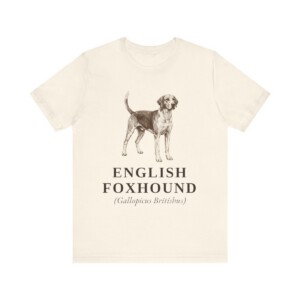 English Foxhound Latin Shirt, Vintage Dog Sketch Tee, Dog Latin Gift
