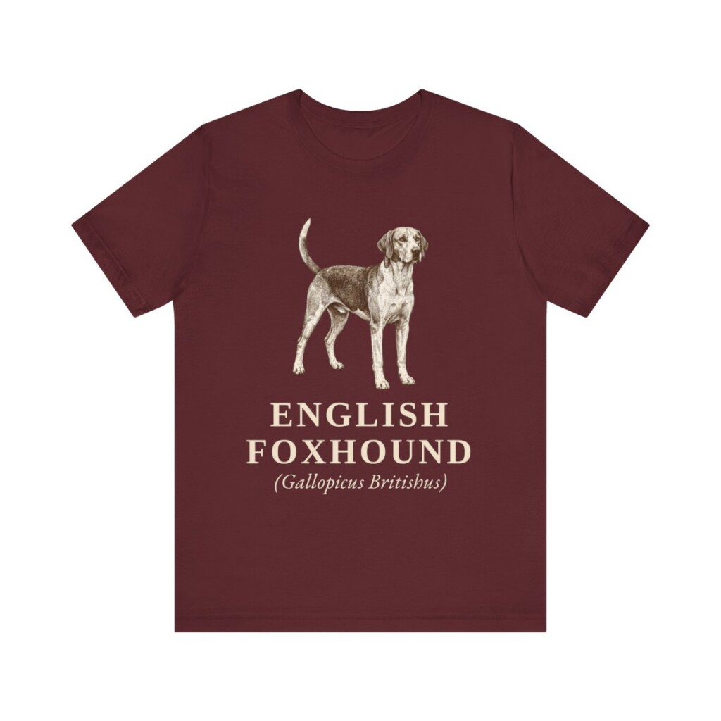 English Foxhound Latin Shirt, Vintage Dog Sketch Tee, Dog Latin Gift
