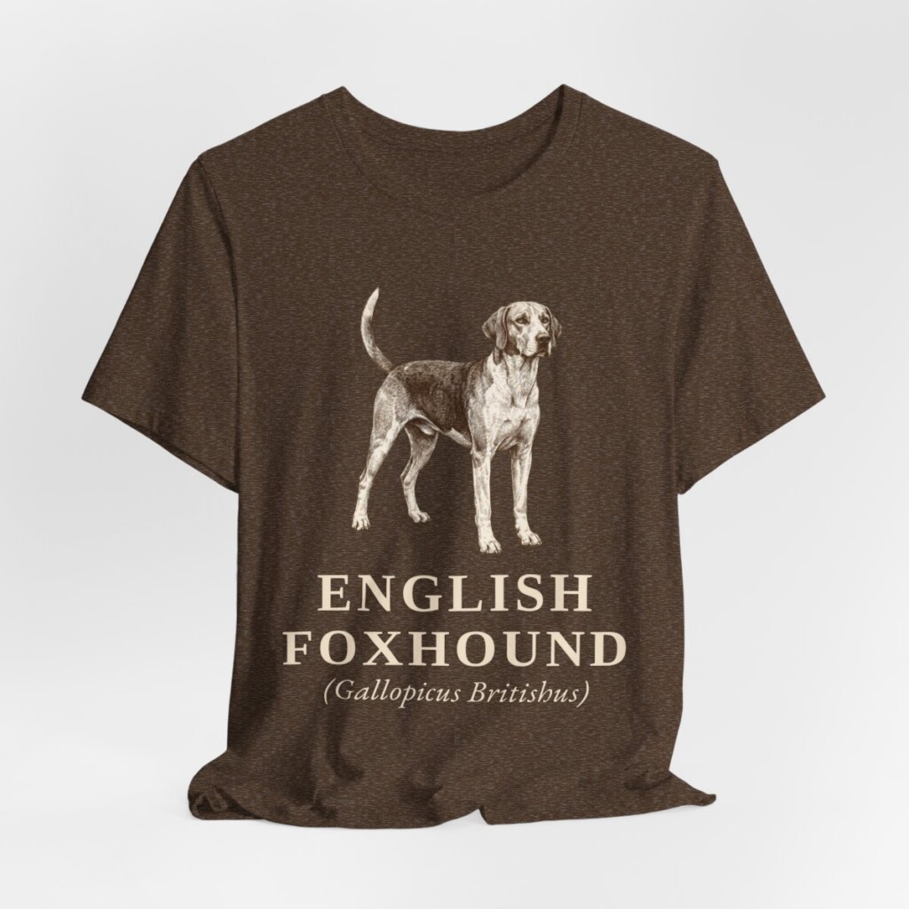 English Foxhound Latin Shirt, Vintage Dog Sketch Tee, Dog Latin Gift