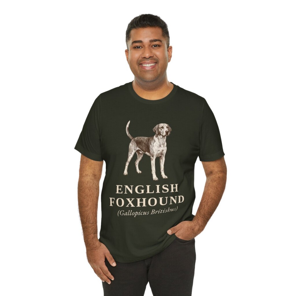 English Foxhound Latin Shirt, Vintage Dog Sketch Tee, Dog Latin Gift