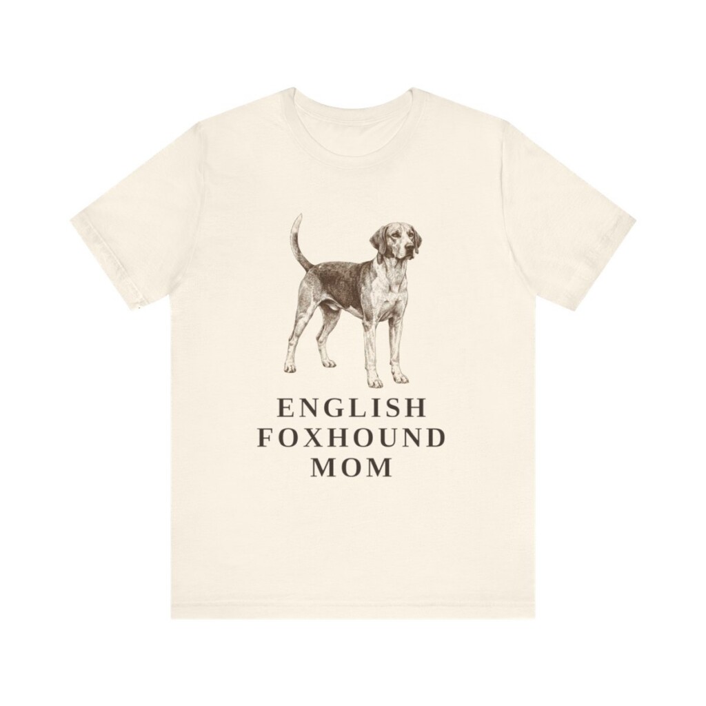 English Foxhound Mom Shirt, Vintage Dog Sketch Tee, Dog Mom Gift