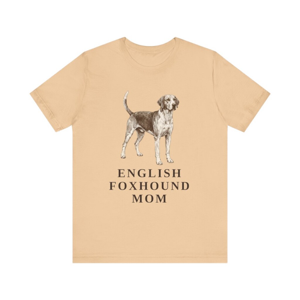 English Foxhound Mom Shirt, Vintage Dog Sketch Tee, Dog Mom Gift