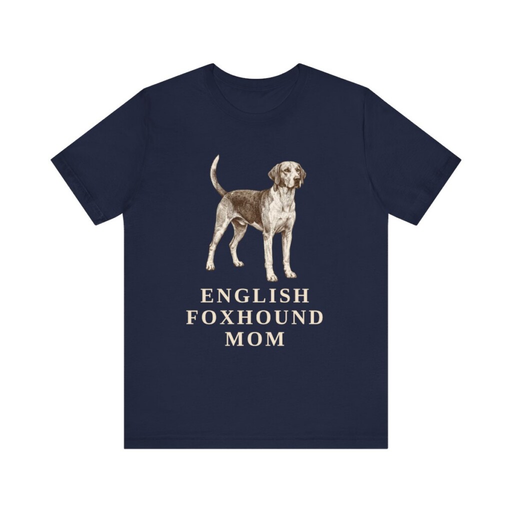 English Foxhound Mom Shirt, Vintage Dog Sketch Tee, Dog Mom Gift