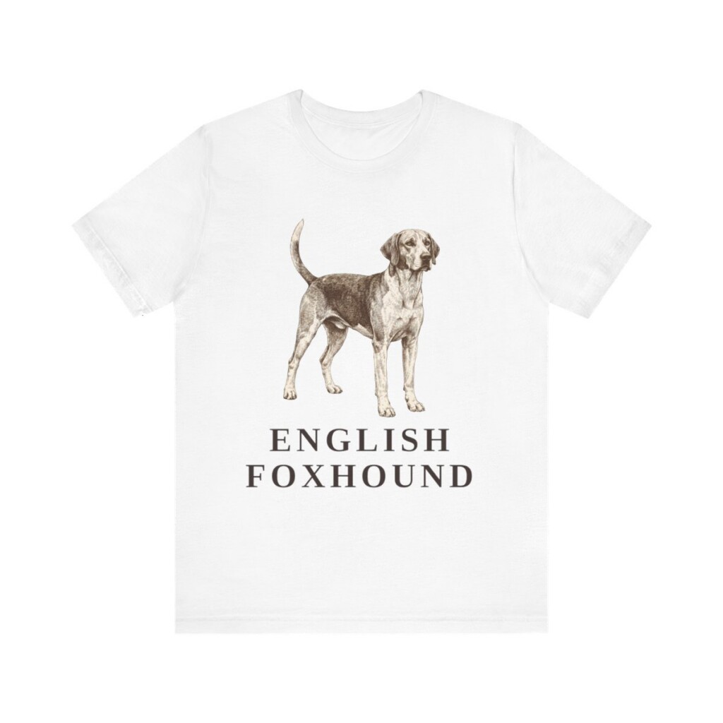 English Foxhound Shirt, Vintage Dog Sketch Tee, Dog Lover Gift