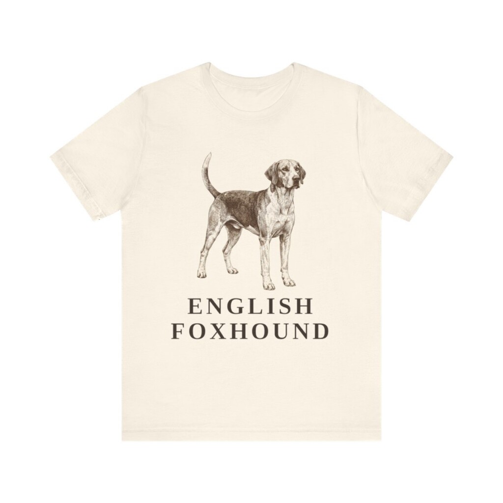 English Foxhound Shirt, Vintage Dog Sketch Tee, Dog Lover Gift