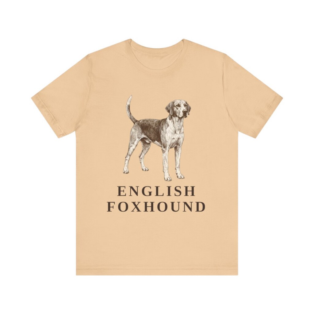 English Foxhound Shirt, Vintage Dog Sketch Tee, Dog Lover Gift