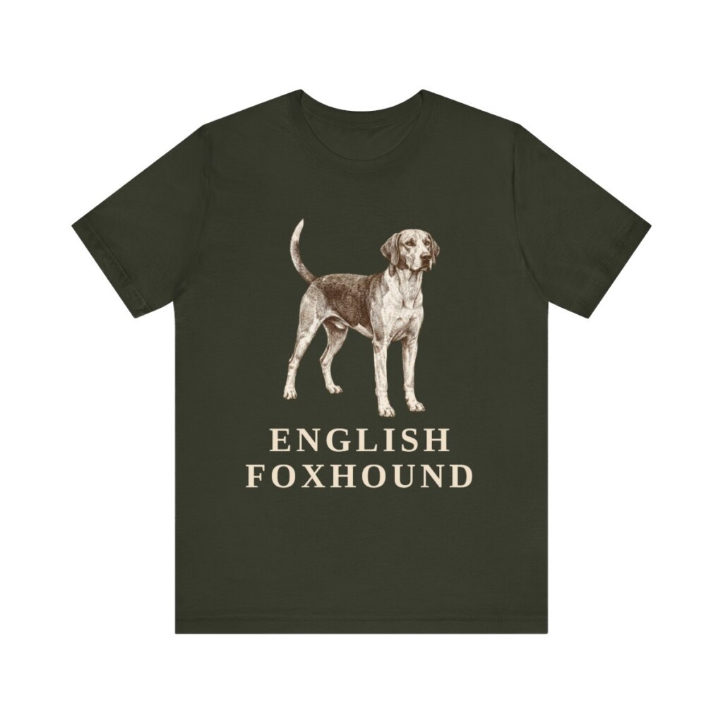 English Foxhound Shirt, Vintage Dog Sketch Tee, Dog Lover Gift