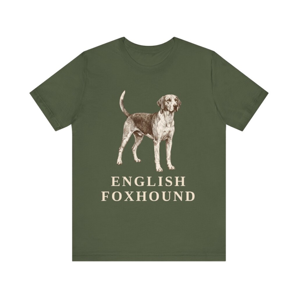 English Foxhound Shirt, Vintage Dog Sketch Tee, Dog Lover Gift
