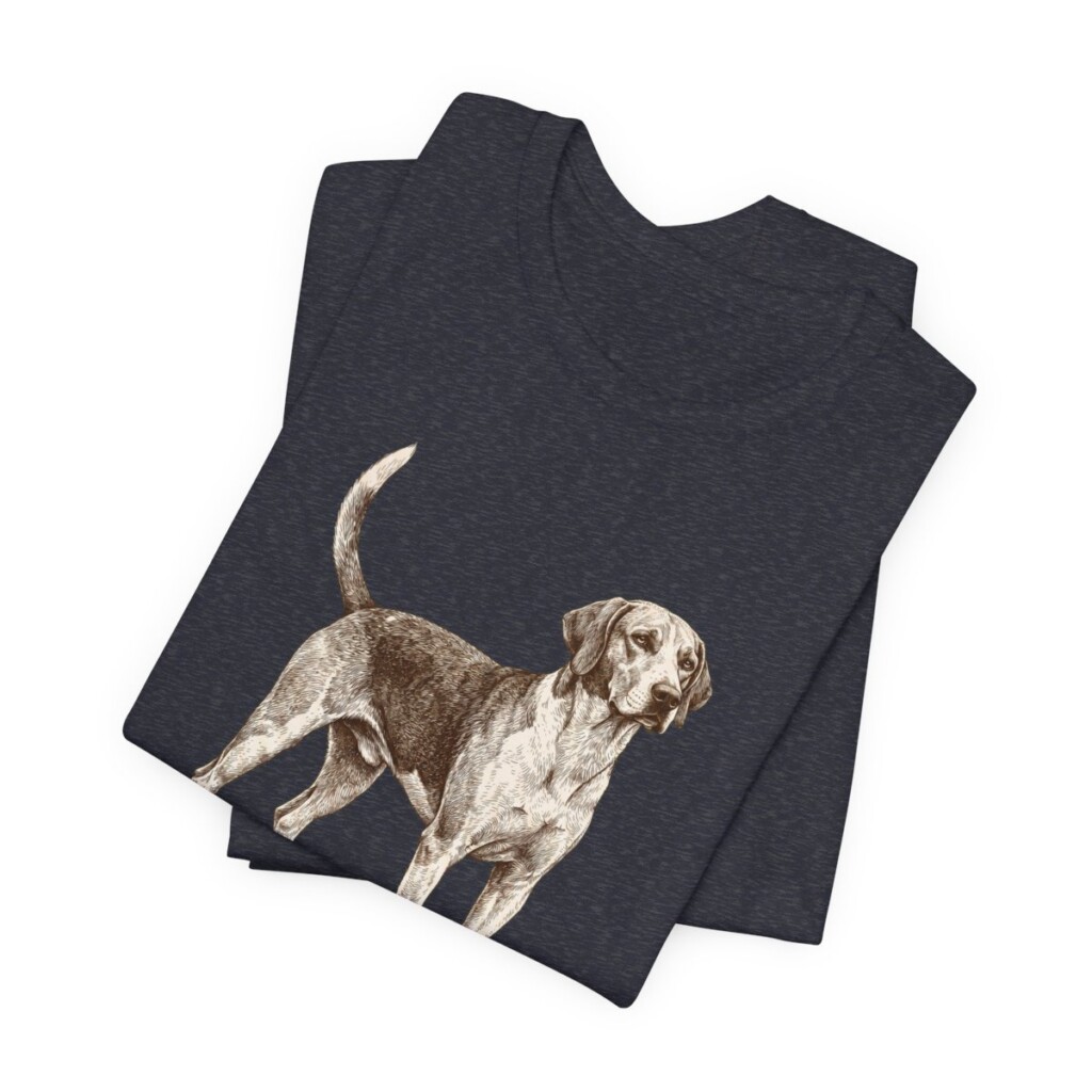 English Foxhound Shirt, Vintage Dog Sketch Tee, Dog Lover Gift