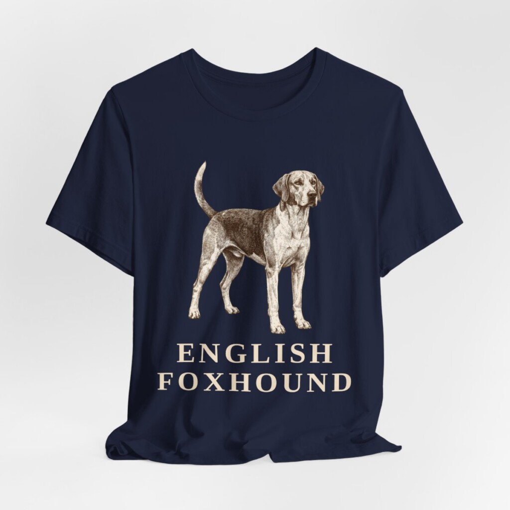 English Foxhound Shirt, Vintage Dog Sketch Tee, Dog Lover Gift