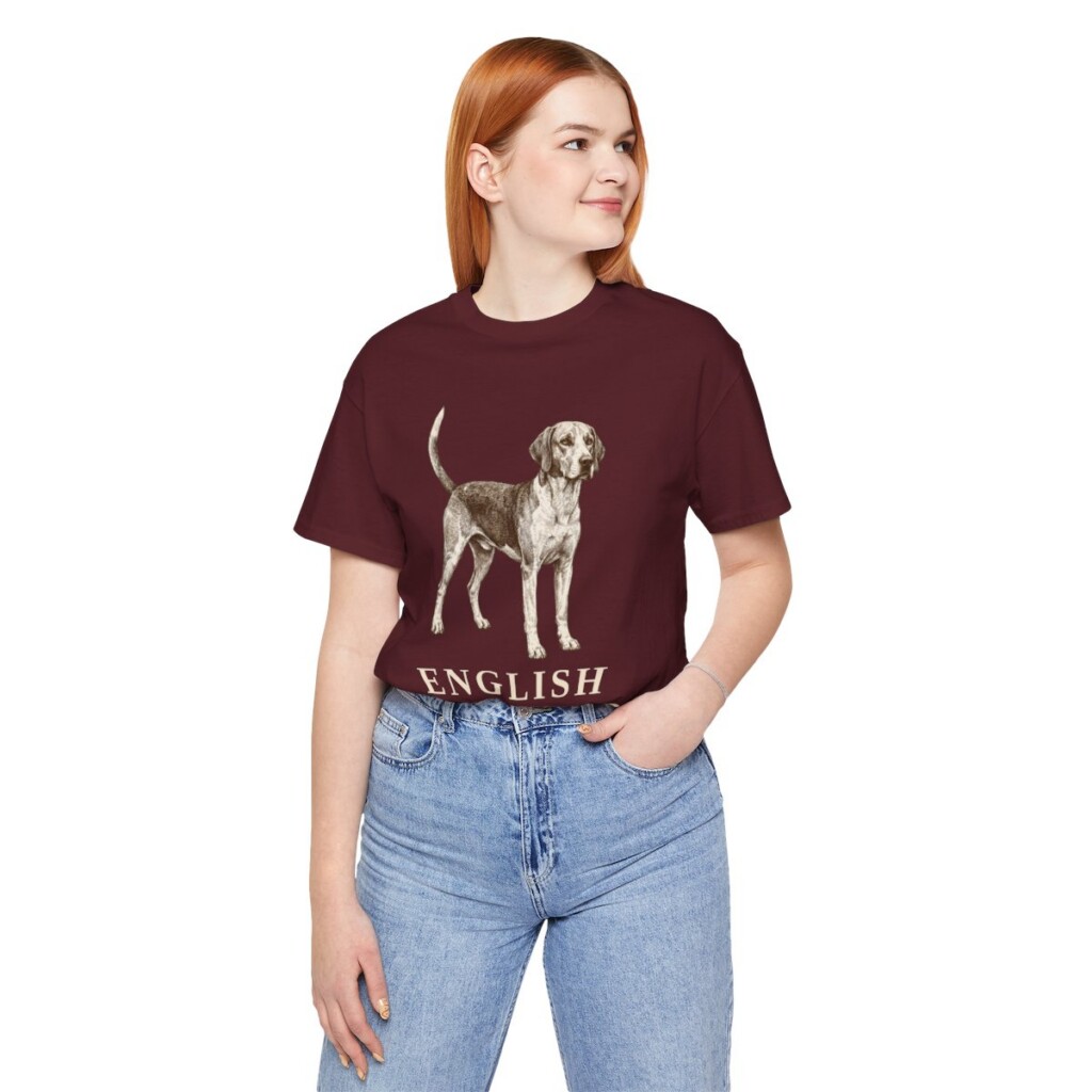 English Foxhound Shirt, Vintage Dog Sketch Tee, Dog Lover Gift