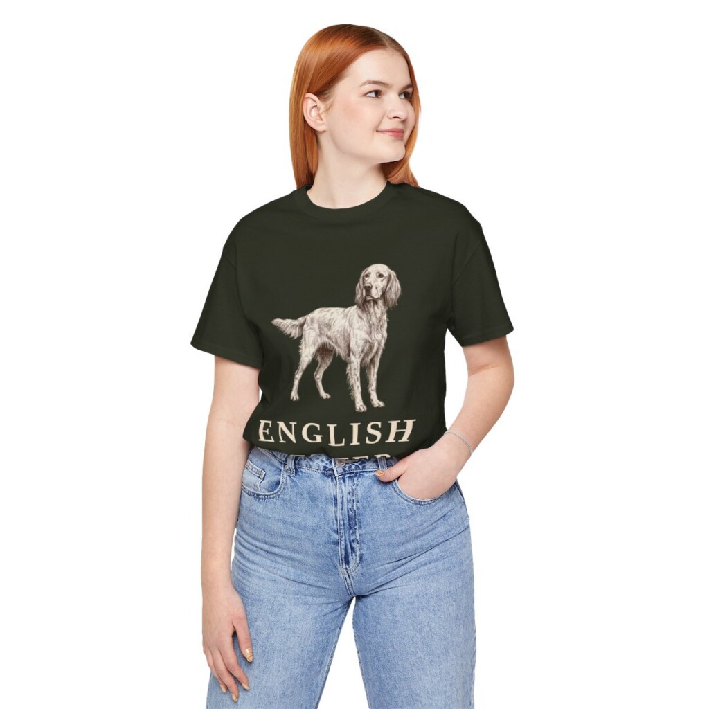 English Setter Lover Shirt, Vintage Dog Sketch Tee, Dog Lover Gift English Setter Lover Shirt, Vintage Dog Sketch Tee, Dog Lover Gift