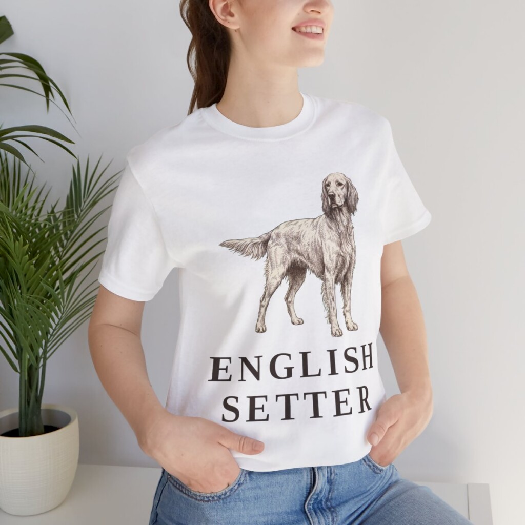 English Setter Lover Shirt, Vintage Dog Sketch Tee, Dog Lover Gift English Setter Lover Shirt, Vintage Dog Sketch Tee, Dog Lover Gift