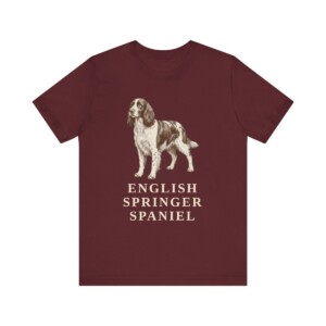 English Springer Spaniel Lover Shirt, Vintage Dog Sketch Tee, Dog Lover Gift