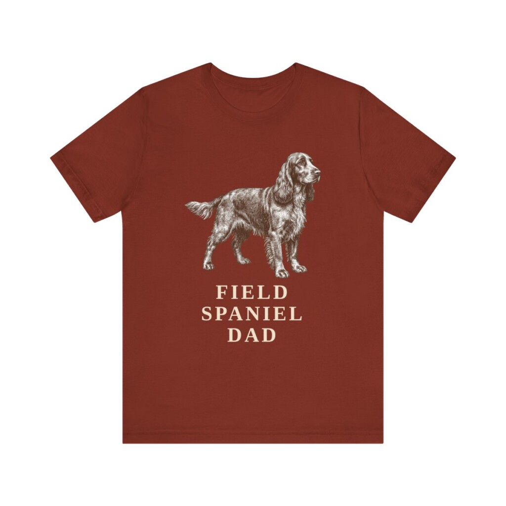 Field Spaniel Dad Shirt, Vintage Dog Sketch Tee, Dog Dad Gift