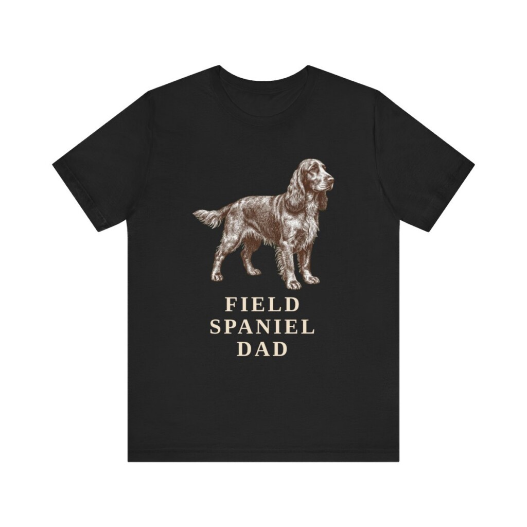 Field Spaniel Dad Shirt, Vintage Dog Sketch Tee, Dog Dad Gift